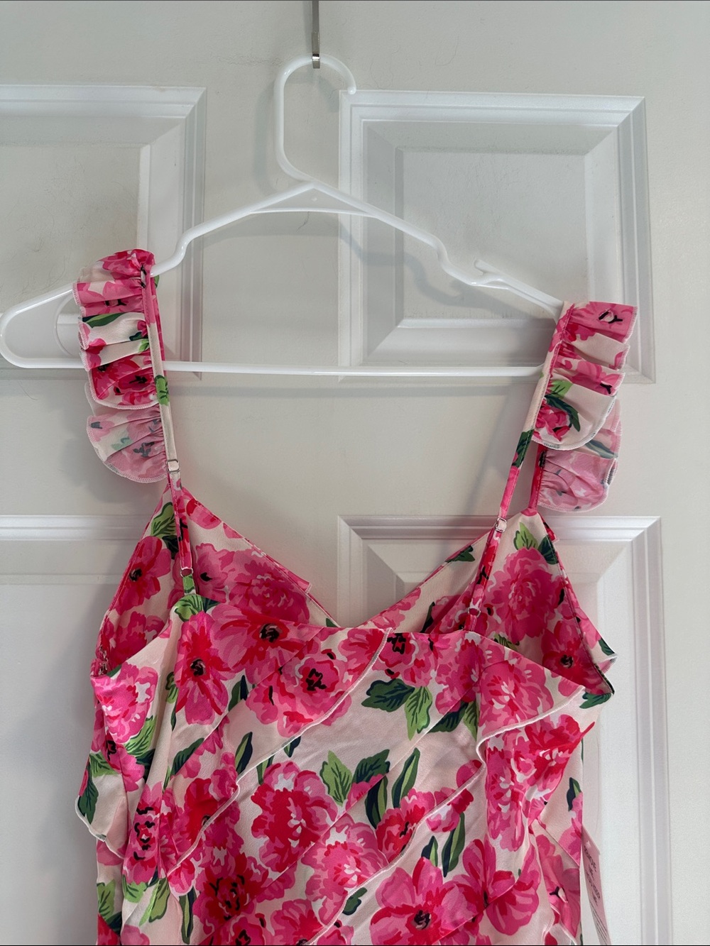 NWT Show Me Your MuMu Rosa Ruffle Mini Dress in Pink Floral size S - Picture 11 of 13